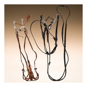 (2 Pc) Leather Horse Bridles