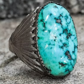 Roger L. Boyd Sterling Silver & Turquoise Ring