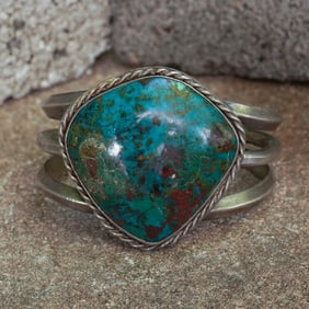 JCB Vintage Navajo Sterling Silver & Turquoise Cuff Bracelet