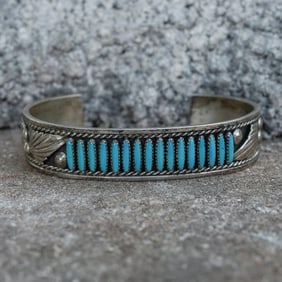Dave & Celia Nieto Zuni Sterling Silver & Turquoise Bracelet