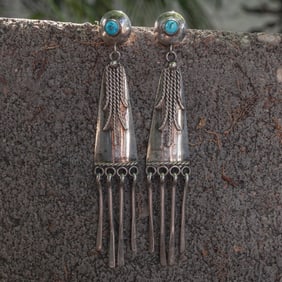 Nakai Sterling Silver & Turquoise Earrings