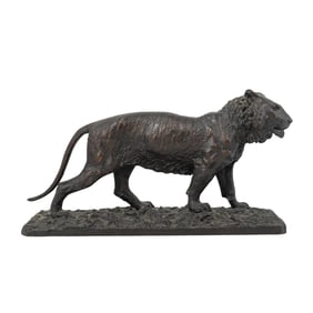 Christopher Fratin (1801-1864) Cast Bronze Lion Figure