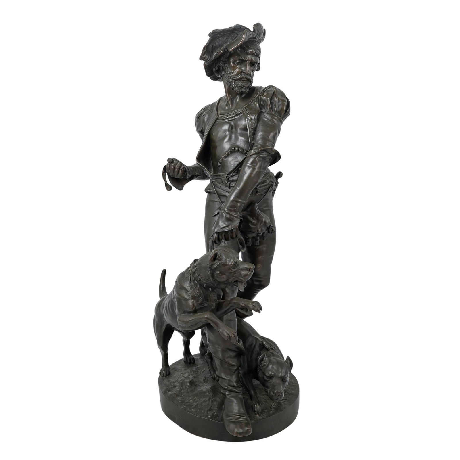 Henri Ple (French, 1853-1922) "Le Piqueux" Bronze Sculpture: Henri Ple (French, 1853-1922) "Le Piqueux" Bronze SculptureLate 19th-early 20th century, FranceA cast bronze sculpture of "Le Piqueux" by Henri H. Ple (French, b. 1853 d. 1922), the original of which