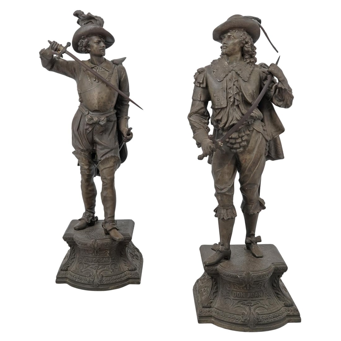 Cavaliers "Don Juan" and "Don Caesar" Spelter Figures (1 of 6)
