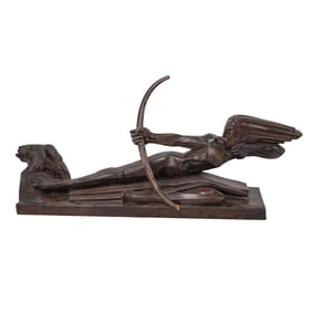 After Marcel Andre Bouraine 'Penthesilea' Wood Sculpture