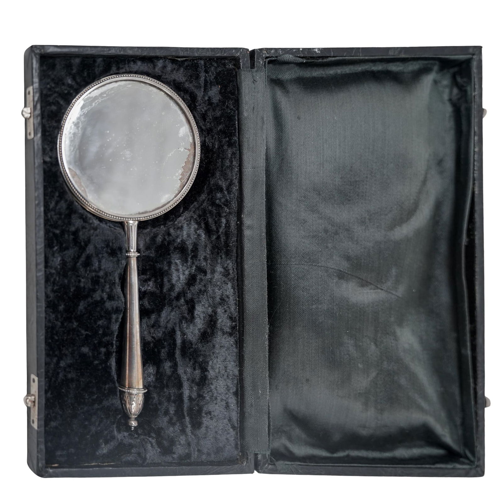 Art Nouveau Cartier Sterling Silver Hand Mirror in Original Box (1 of 5)