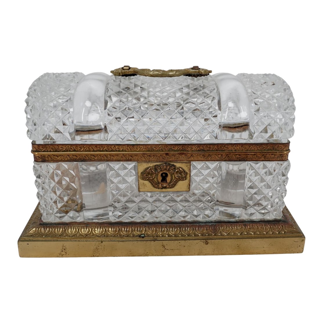 Antique French Baccarat Cut Crystal Casket Box (1 of 8)