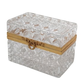 Antique Baccarat Cut Crystal & Bronze Mounted Box