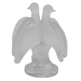 Lalique Crystal "Ariane" Doves Figurine