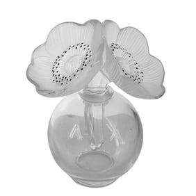 Lalique Crystal "Anemone" Perfume Bottle