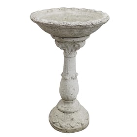 Neoclassical Cast Stone Birdbath