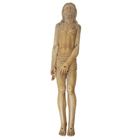 18th Cent. Carved Bone Jesus Christ Figure