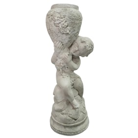 Vintage Italian Cast Stone Putti Planter