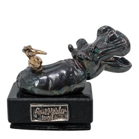 Frank Meisler Gilt & Sterling Silver Sculpture