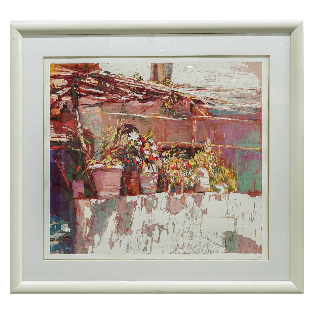 Nicola Simbari (Italian, 1927-2012) "Balcony on Amalfi" Limited Edition Serigraph: Nicola Simbari (Italian, 1927-2012) "Balcony on Amalfi" Limited Edition Serigraph20th century, ItalianA limited edition serigraph titled "Balcony on Amalfi" by Nicola Simbari (Italian, b. 1927 d. 2012
