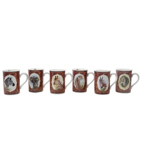 (6pc) Lynn Chase "African Portraits" Mugs