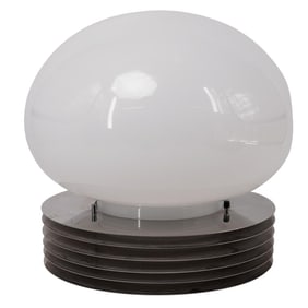 MCM Italian Opaque Glass and Chrome Table Lamp