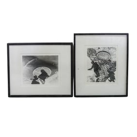 (2 pc) Alberto Rizzo (Italian 1931-2004) Black & White LE Photograhh Prints