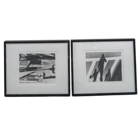 (2 pc) Alberto Rizzo (Italian 1931-2004) Black & White LE Photograhh Prints