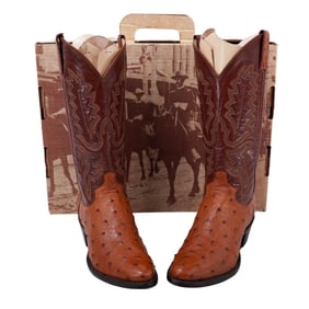 Pair of "Pandhandle Slim" Leather Cowboy Boots