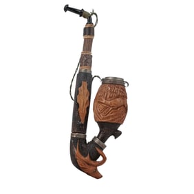 Hand Carved German Black Forest Smoking Pipe