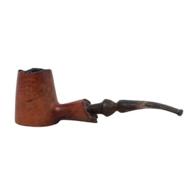 Vintage Stone Age Italy walnut tobacco smoking pipe.