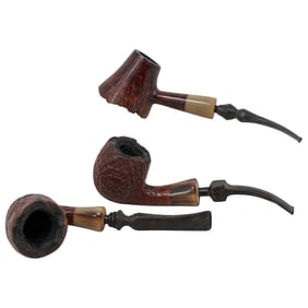 (3 pcs) Vintage Svendborg Handmade Danish Smoking Pipes