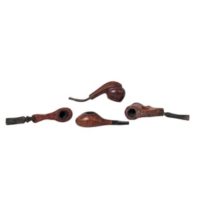 (4 Pc) Rare Large Smoking Pipes including Savinelli Autograph