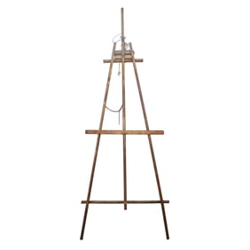 Mid Century Gilt Metal Bamboo Motif Easel