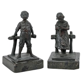 (2 pc) S. Eisenberger Bronze Statues