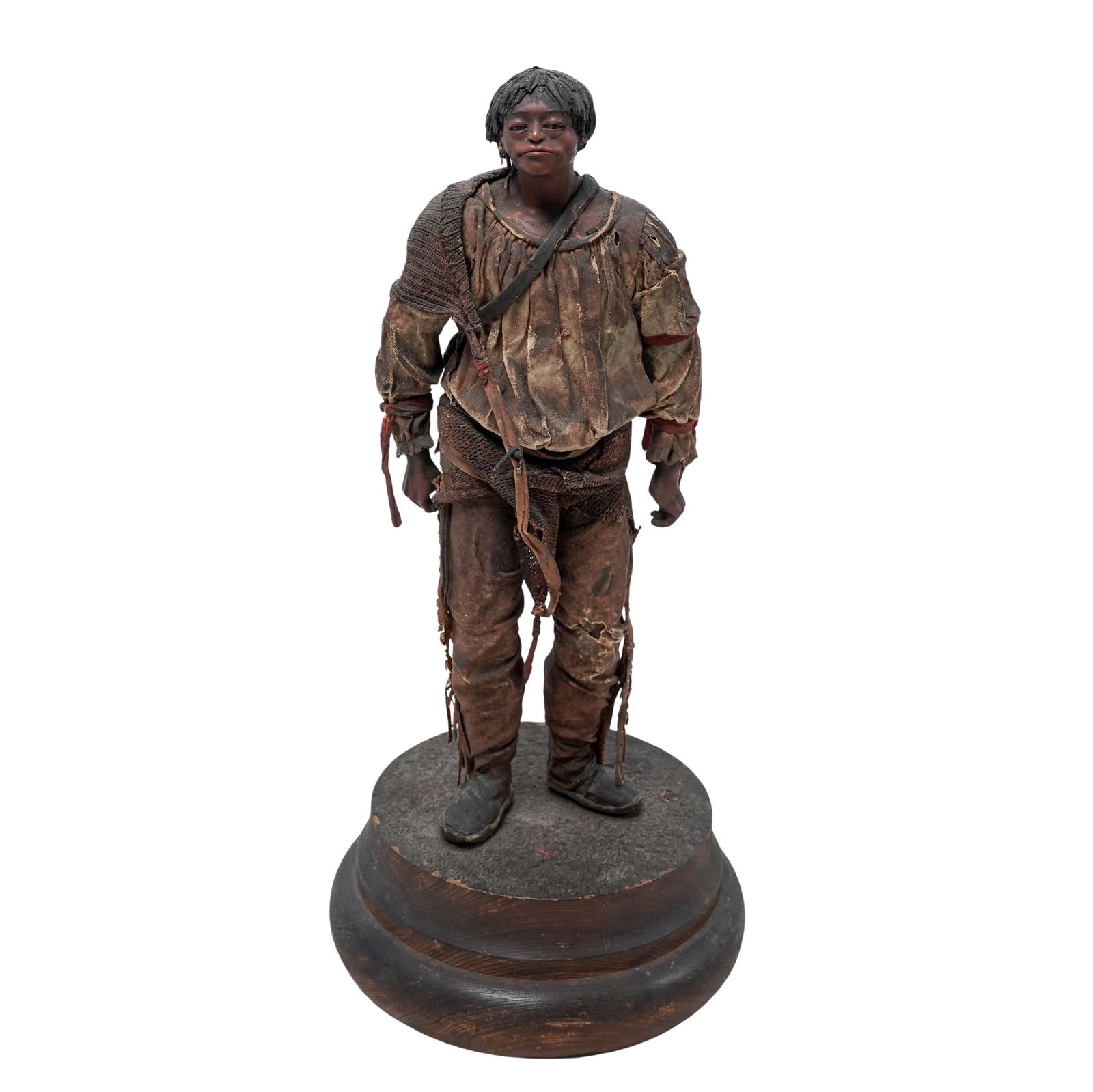 Neapolitan Creche Gesso Figure with Glass Eyes (1 of 5)