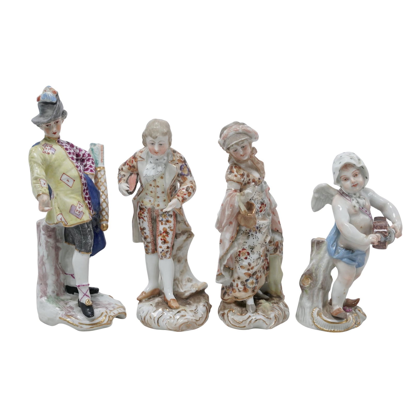 (4pc) Antique German Porcelain Figurines (1 of 9)