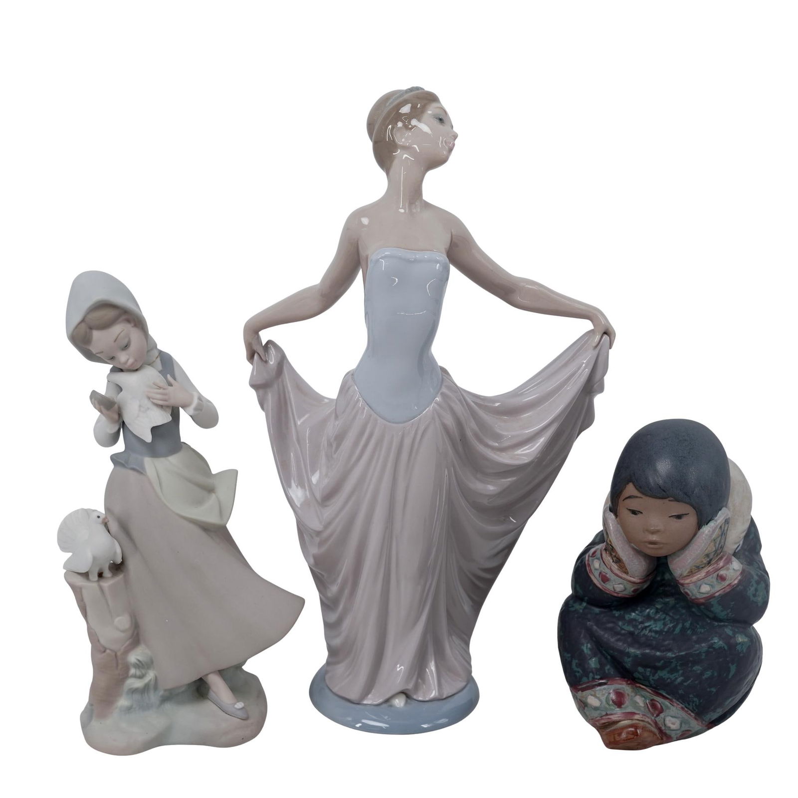(3pc) Lladro Porcelain Figurines (1 of 9)
