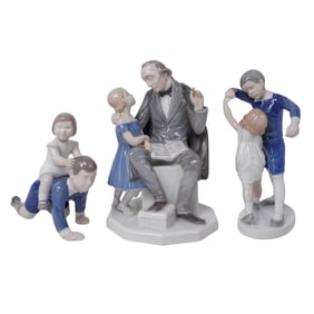 (3 Pc) Bing & Grondahl Porcelain Figurines