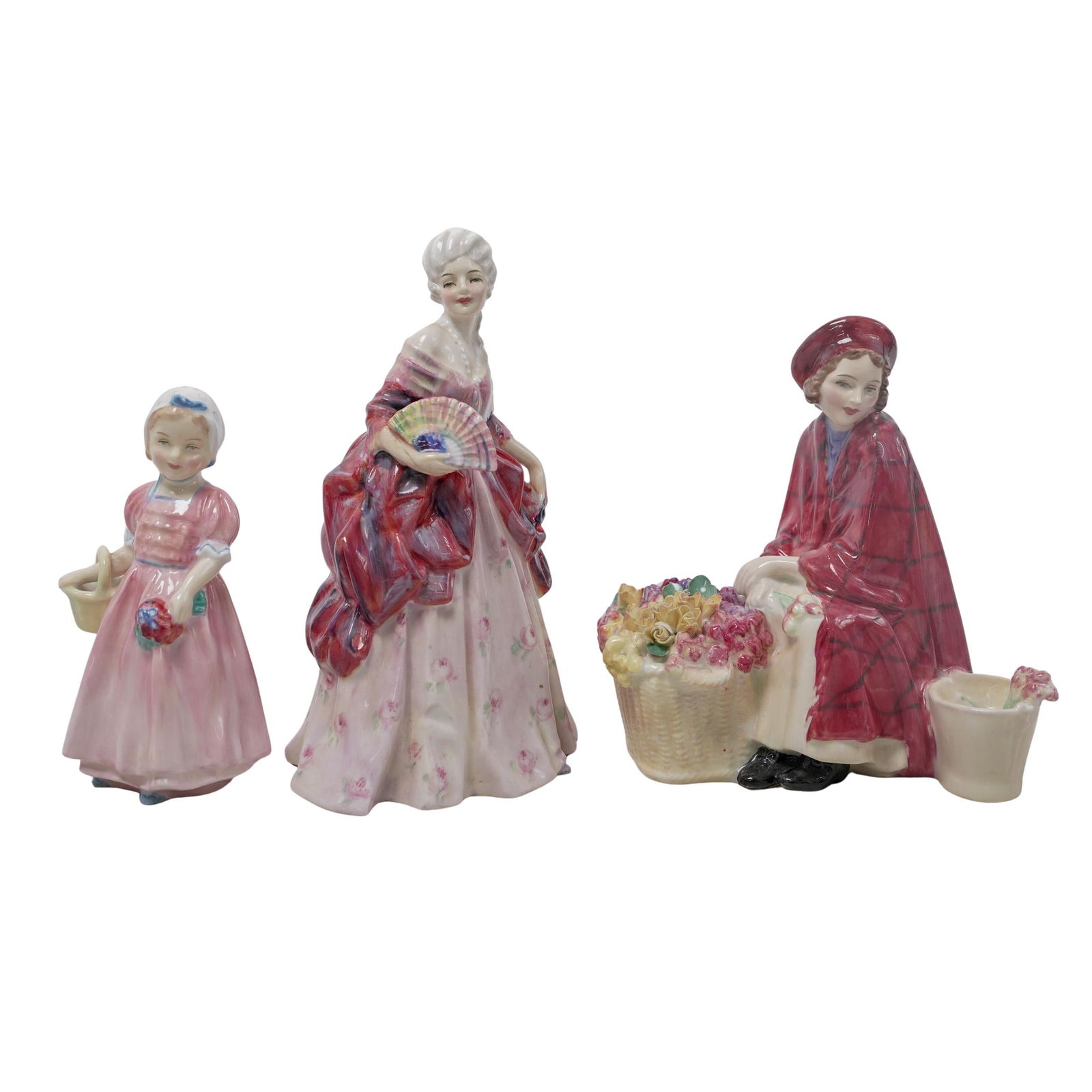 (3pc) Royal Doulton Porcelain Figurines (1 of 7)