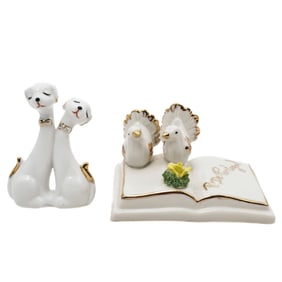 (2pc) Vintage Porcelain Animal Figurines