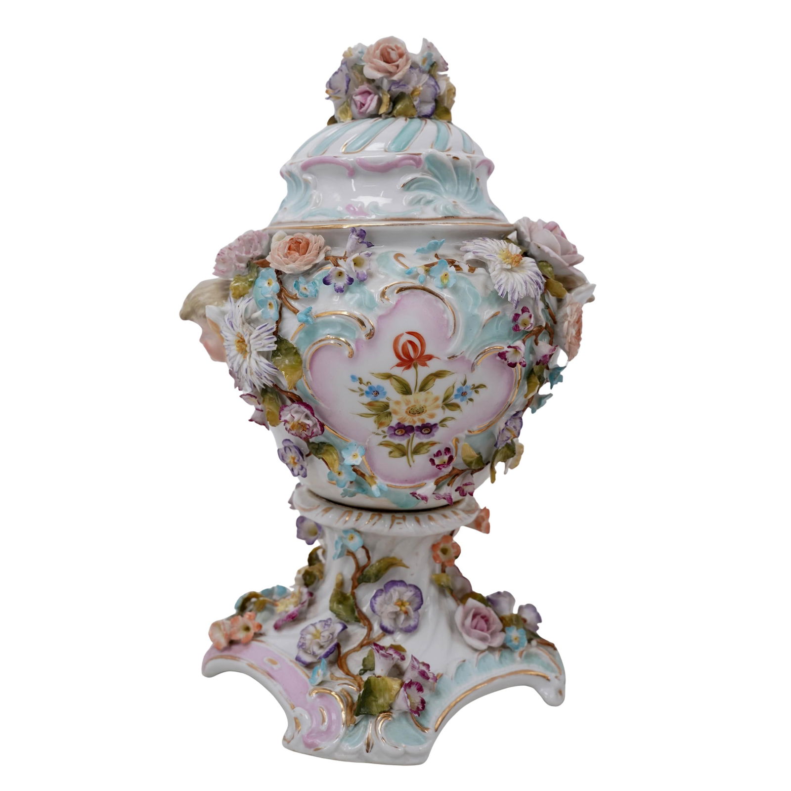 Antique Schierholz & Sohn Rococo Revival Porcelain Potpourri Urn (1 of 11)