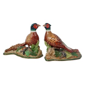 Pair of Lynn Chase Pheasant Candle Holders