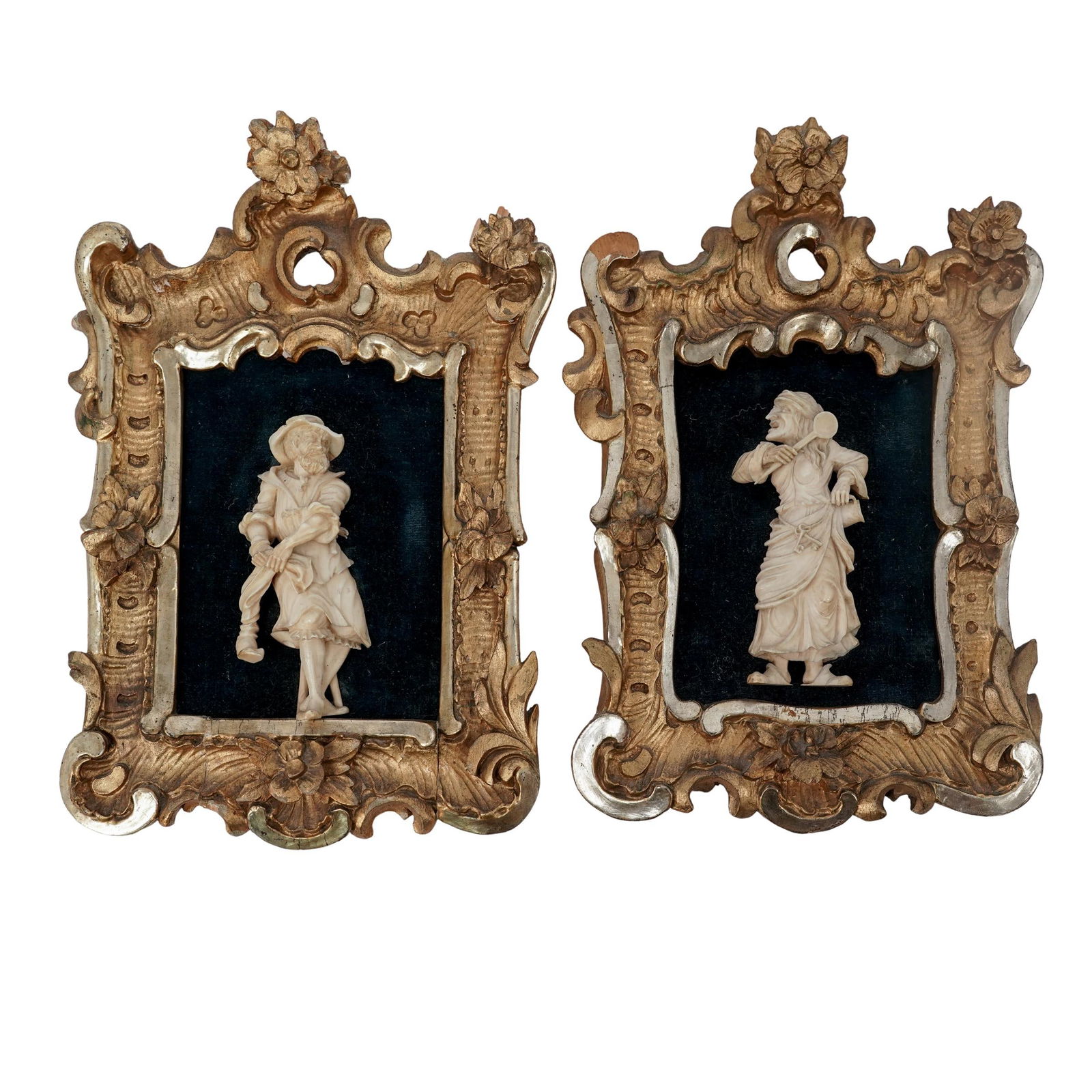 Antique Pair of Framed Sculptures (1 of 5)