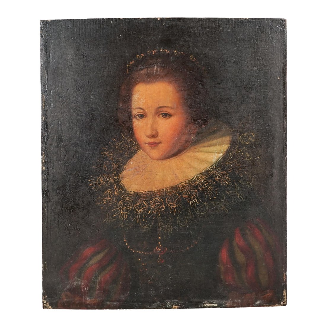 17th Century Oil On Wood Portrait Painting (1 of 2)