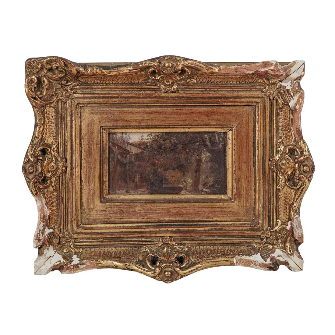 Signed 19th Cent. Oil On Panel Landscape Painting (1 of 2)