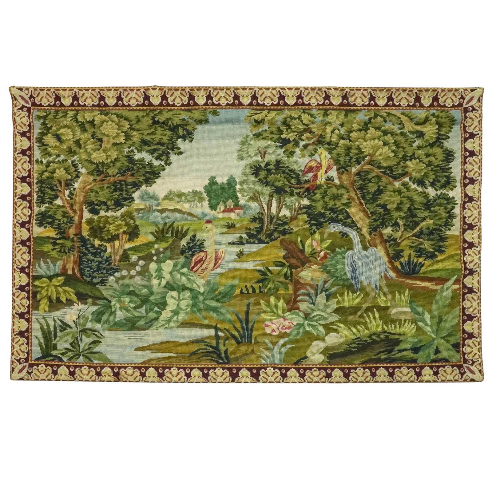 French Tropical Bird Verdure Tapestry (1 of 2)