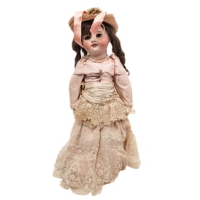 Antique S.F.B.J. "Bebe Jumeau" Bisque and Wood Doll