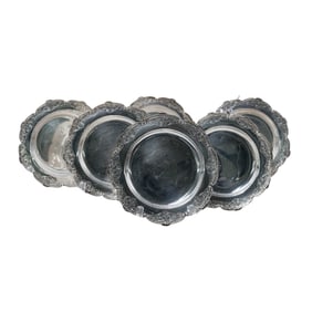 (9pc) Bellini Firenze 800 Silver Bread and Butter Dishes