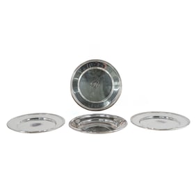 (7pc) F.B.Rogers Silver-Plated Monogrammed "R" Dessert Plates