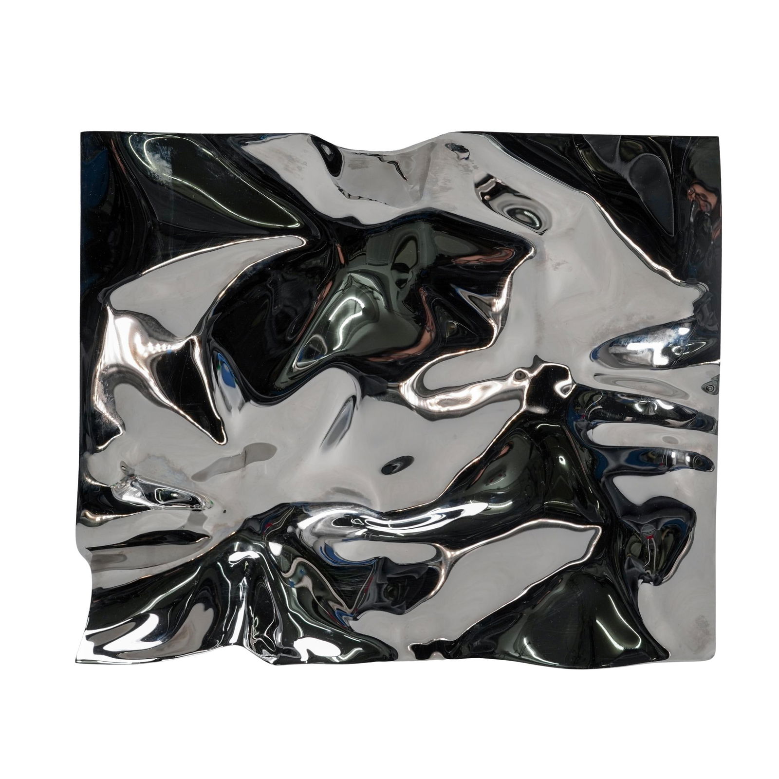 Georg Jensen x Verner Panton Stainless Steel Tray: Georg Jensen x Verner Panton Stainless Steel Tray20th century, DenmarkA stainless steel tray manufactured by Georg Jensen and designed by Verner Panton (Danish, b. 1926 d. 1998). Features a modern, cr