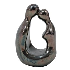 Devora Jaron Sterling Silver-Clad Modernist Sculpture