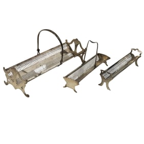 (3 pcs) Antique American Sterling Silver Cracker Baskets