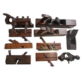 (10 pcs) Antique Woodworking Tools and Hand Planes; Stanley and Providence Tool Co.
