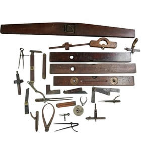 (30 pcs) Antique Wood & Metal Hand Tools